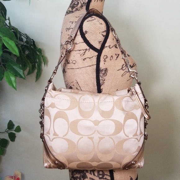 Coach Handbags - Coach Signature Leather/Canvas Bag
